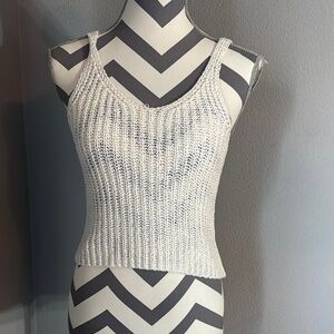 White Knit Women's Tank Top